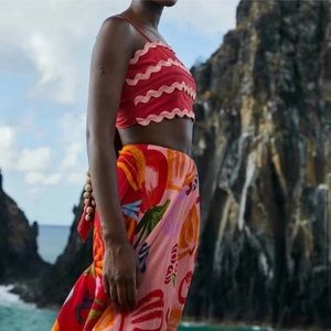 Farm Rio X Anthropologie Wrap Crop Top